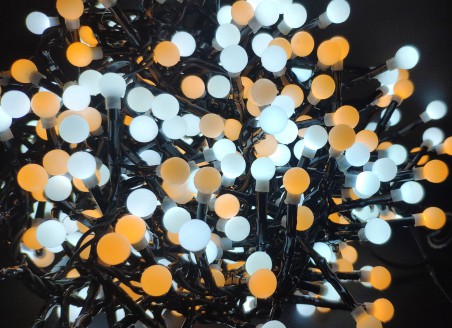 ZEWNĘTRZNE Dwukolorowe Perełki GIRLANDA 4m. LED LT400GGIR