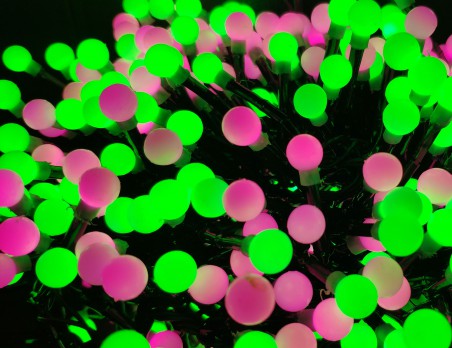 ZEWNĘTRZNE Dwukolorowe Perełki GIRLANDA 4m. LED LT400GGIR
