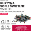 Kurtyna Sople 10m 250 LED + flash. Lampki systemowe (bez zasilacza)