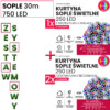 Kurtyna Sople 30m 750 LED + flash. Zestaw systemowy (3 komplety)