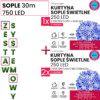 Kurtyna Sople 30m 750 LED + flash. Zestaw systemowy (3 komplety)