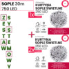 Kurtyna Sople 30m 750 LED. Zestaw systemowy (3 komplety)