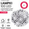 Lampki choinkowe 5m 100 LED+flash. Lampki systemowe (bez zasilacza)