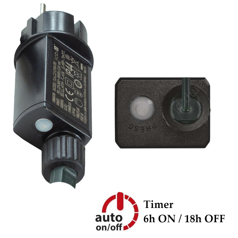 Kurtyna Sople 15m 300 LED + flash. Biały kabel