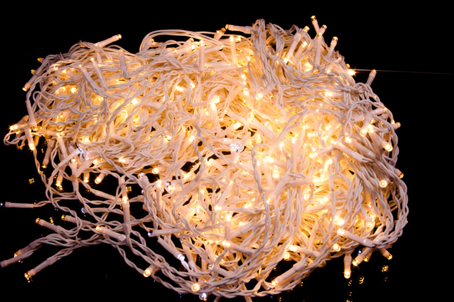 Kurtyna Sople 15m 300 LED + flash. Biały kabel