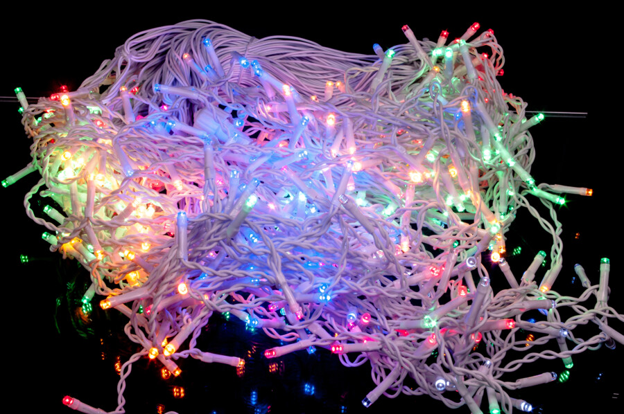 Kurtyna Sople 15m 300 LED + flash. Biały kabel