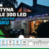 Kurtyna Gęste Sople 9m 300 LED + flash