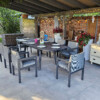 Rozkładany stół ogrodowy 150–250 – PAOLA | 6 foteli | Belgiardino