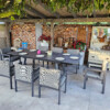 Rozkładany stół ogrodowy 150–250 – PAOLA | 6 foteli | Belgiardino