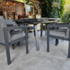 Rozkładany stół ogrodowy 150–250 – PAOLA | 6 foteli | Belgiardino
