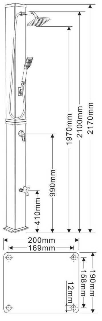PRYSZNIC BASENOWY / OGRODOWY 6/5SN