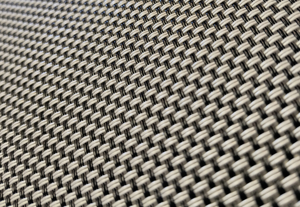 Fotel PAOLA – tapicerka olefin i szybkoschnąca pianka (detal materiału)