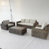 TOSCANIA - Meble tarasowe. Duża sofa, 2 fotele, stół, podnóżek. OKRĄGŁY TECHNORATTAN TOSCANIA - Meble tarasowe. Duża sofa, 2 fotele, stół, podnóżek. OKRĄGŁY TECHNORATTAN