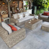 TOSCANIA - Meble tarasowe. Duża sofa, 2 fotele, stół, podnóżek. OKRĄGŁY TECHNORATTAN TOSCANIA - Meble tarasowe. Duża sofa, 2 fotele, stół, podnóżek. OKRĄGŁY TECHNORATTAN