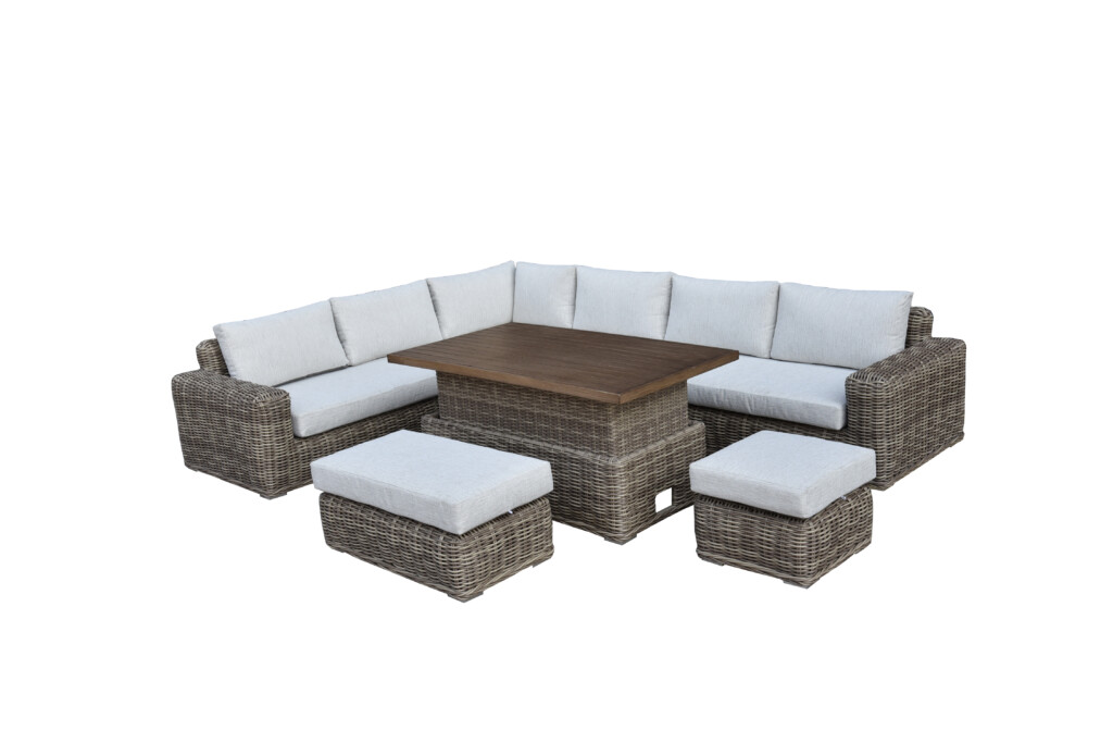 TOSCANIA – stół regulowany z blatem aluminiowym (wariant)