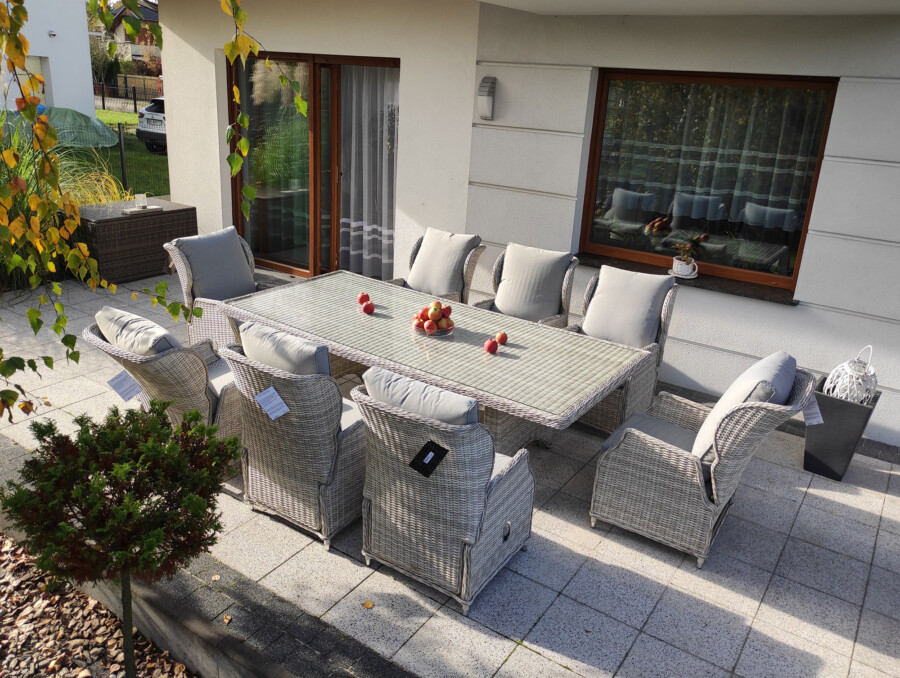 Zestaw ogrodowy KOLOSEUM 240 – stół 240x120 i 8 foteli