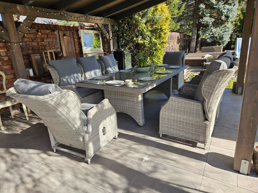 Zestaw ogrodowy KOLOSEUM 240 – stół 240x120 i 8 foteli