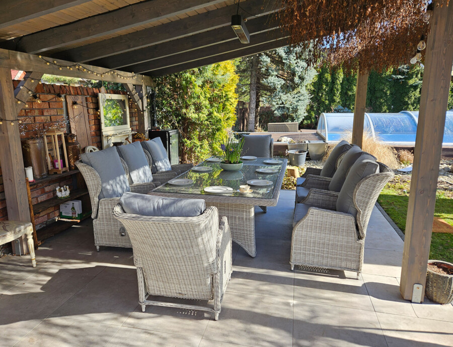 Zestaw ogrodowy KOLOSEUM 240 – stół 240x120 i 8 foteli