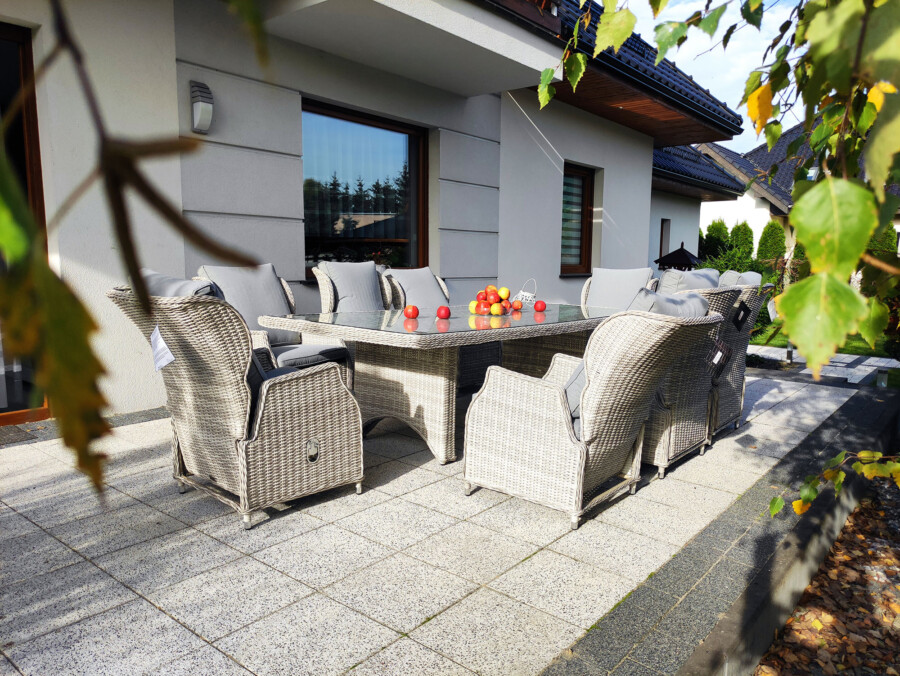 Zestaw ogrodowy KOLOSEUM 240 – stół 240x120 i 8 foteli