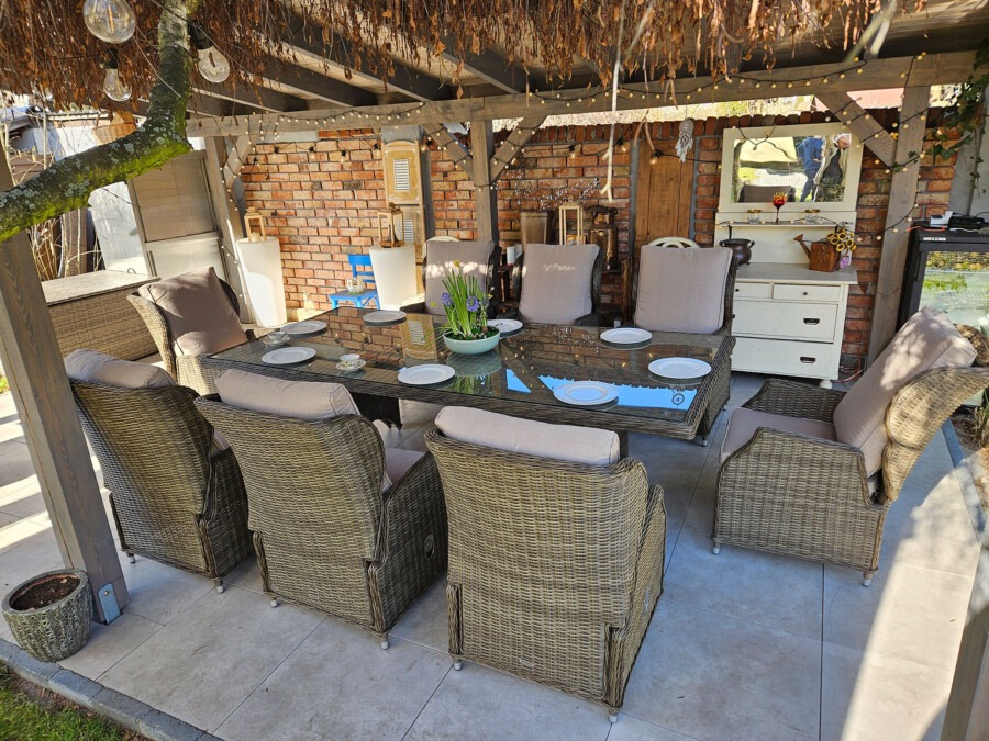 Zestaw ogrodowy KOLOSEUM 240 – stół 240x120 i 8 foteli