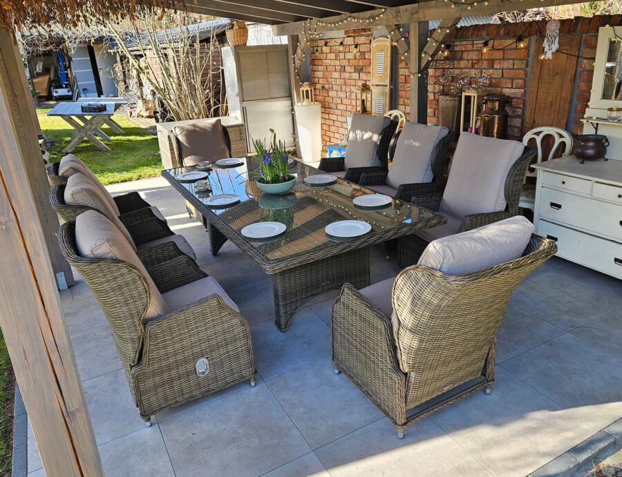 Zestaw ogrodowy KOLOSEUM 240 – stół 240x120 i 8 foteli