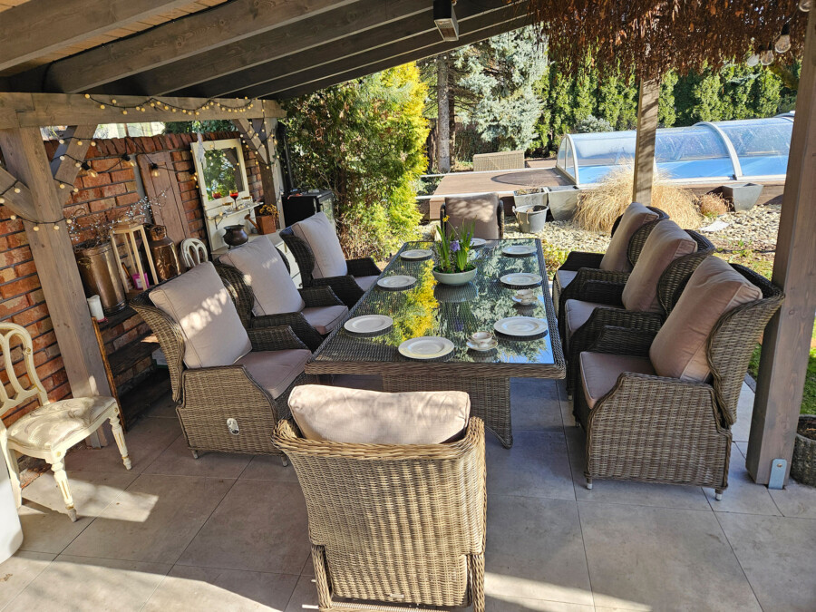 Zestaw ogrodowy KOLOSEUM 240 – stół 240x120 i 8 foteli