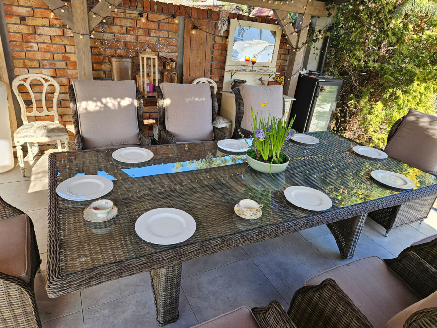 Zestaw ogrodowy KOLOSEUM 240 – stół 240x120 i 8 foteli