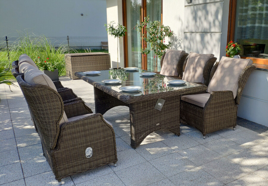 Zestaw ogrodowy KOLOSEUM 240 – stół 240x120 i 8 foteli