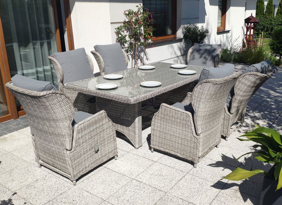 Zestaw ogrodowy KOLOSEUM 240 – stół 240x120 i 8 foteli