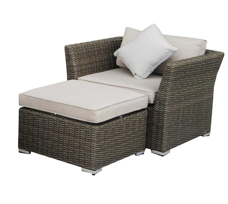 FOTEL z technorattanu do zestawu ogrodowego KRETA