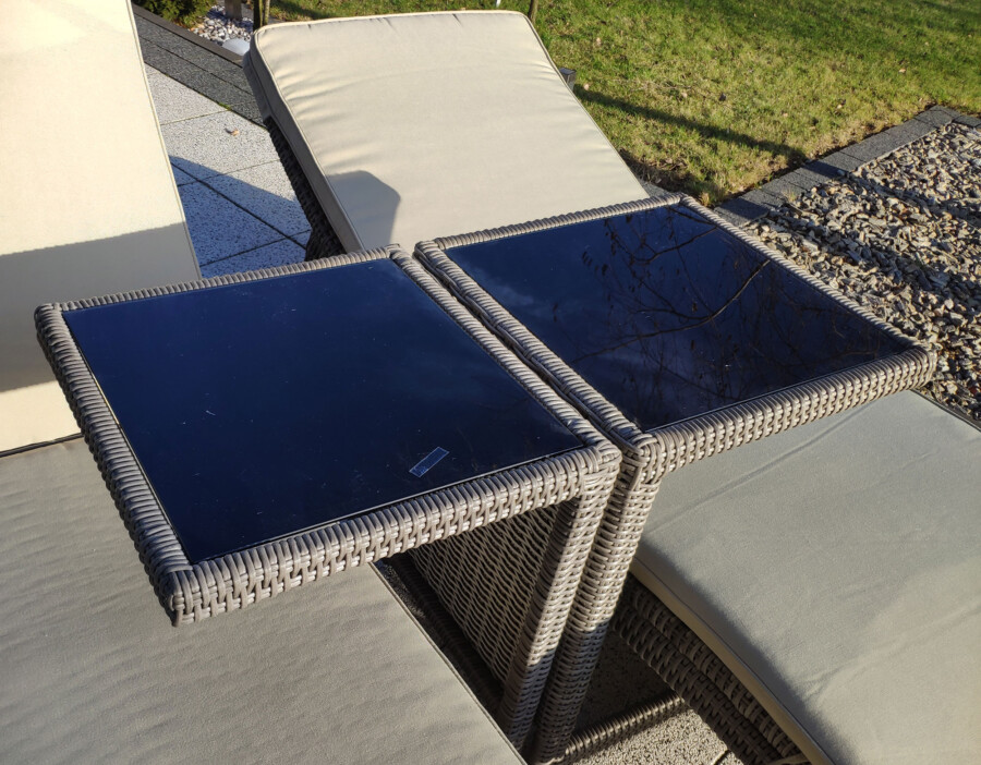 STOLIK do leżaka MILAN – technorattanowy stolik ogrodowy