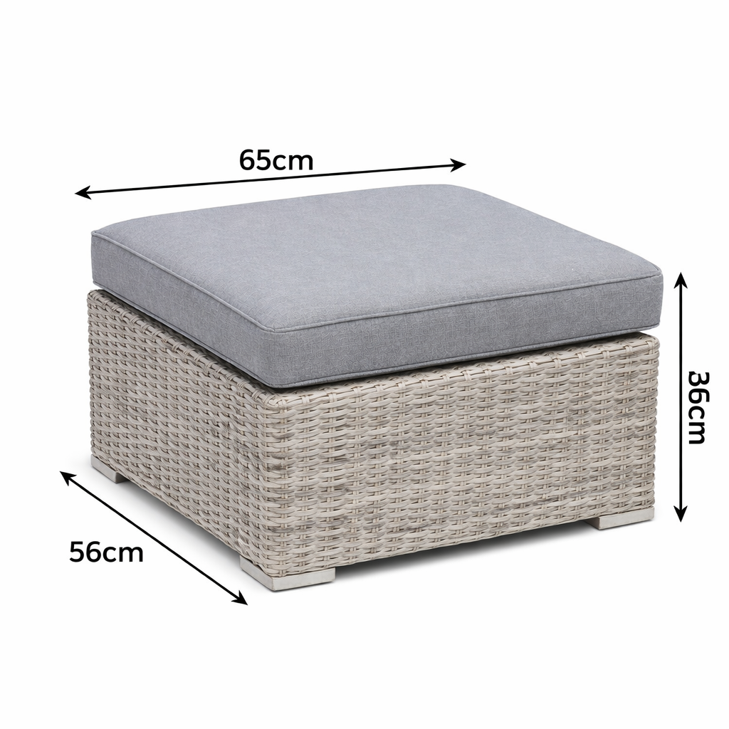 Wymiary podnóżka ogrodowego MONZA