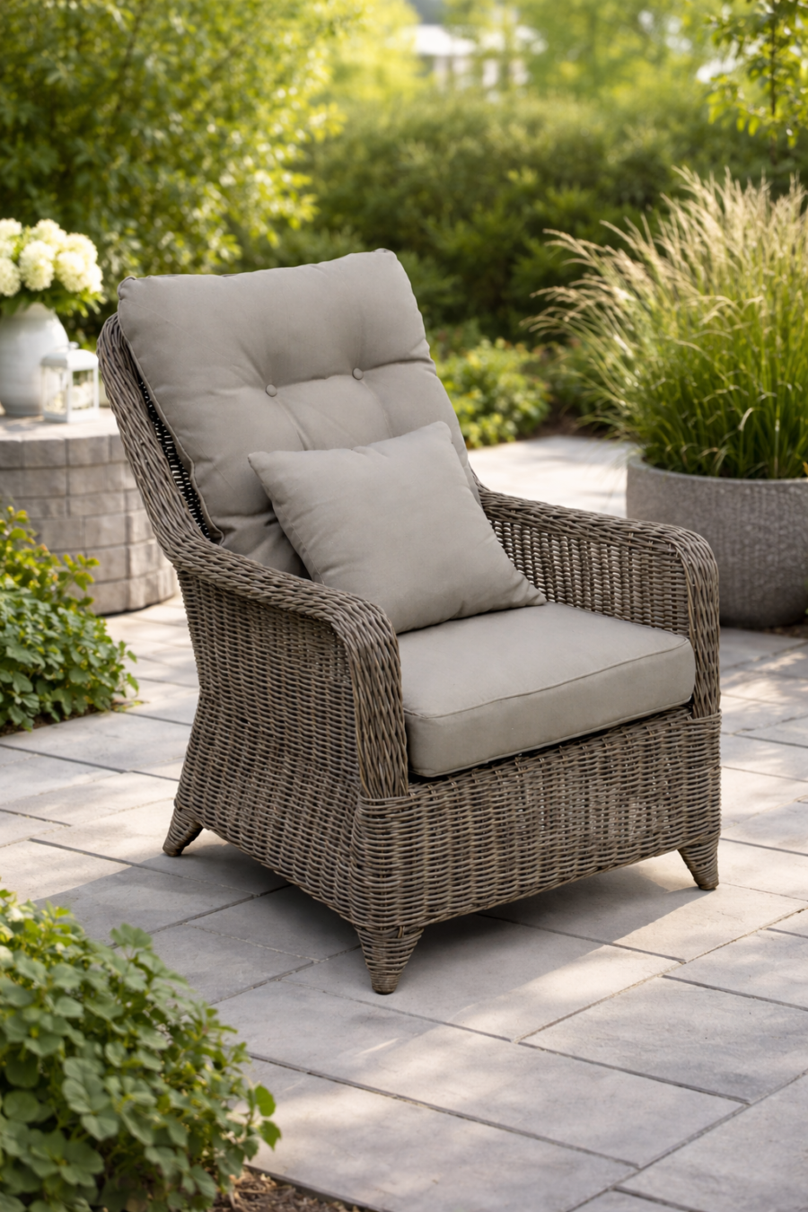 Fotel na taras z okrągłego technorattanu - SOFIA